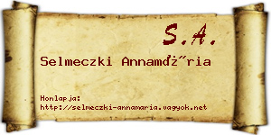 Selmeczki Annamária névjegykártya