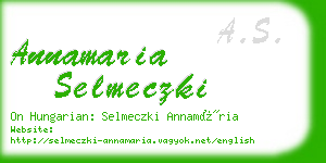 annamaria selmeczki business card